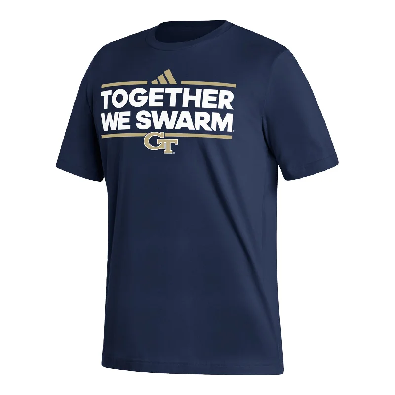 Clearance Sale Georgia Tech Yellow Jackets Adidas Fresh Together Navy T-Shirt