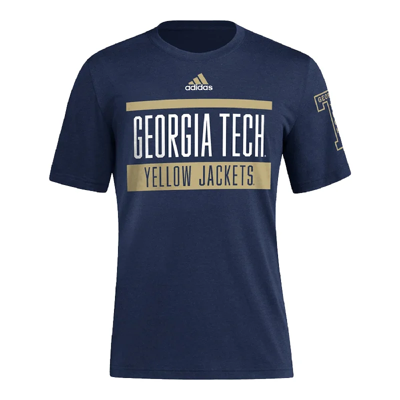 Weekend Deal Georgia Tech Yellow Jackets Adidas Favorite Bar Navy T-Shirt