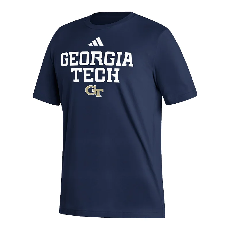 Reduced Prices Georgia Tech Yellow Jackets Adidas Pregame Navy T-Shirt