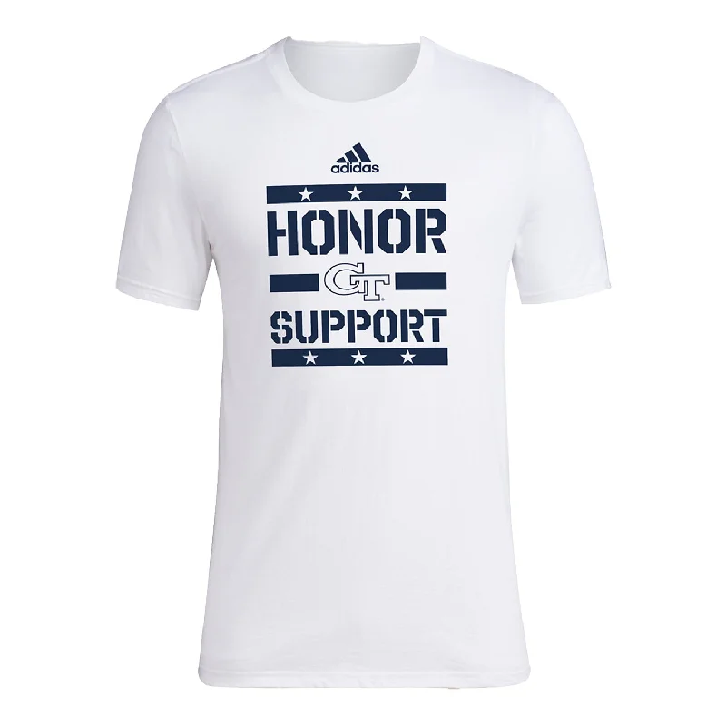 Steals and Deals Georgia Tech Yellow Jackets Adidas Honor and Support White T-Shirt