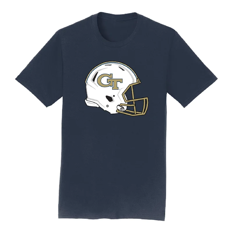 Super Deal Georgia Tech Yellow Jackets Football Helmet Navy T-Shirt