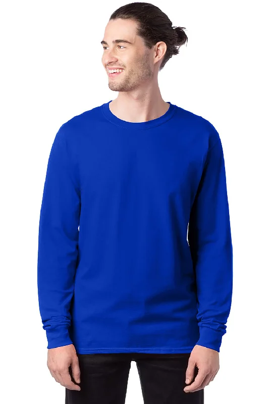 Price Cut Hanes Mens ComfortSoft Long Sleeve Crewneck T-Shirt - Athletic Royal Blue