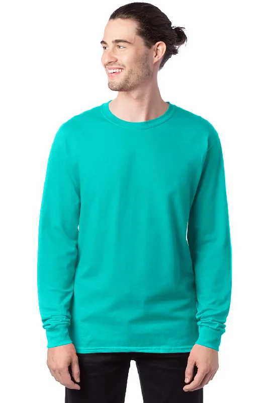 Weekend Bargains to Savor Hanes Mens ComfortSoft Long Sleeve Crewneck T-Shirt - Athletic Teal Green Weekend Bargains to Savor Hanes Mens ComfortSoft Long Sleeve Crewneck T-Shirt - Athletic Teal Green