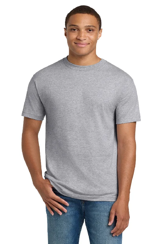Price Blitz Hanes Mens Beefy-T Short Sleeve Crewneck T-Shirt - Light Steel Grey