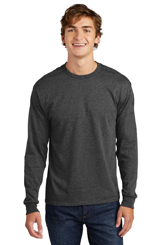 Discount Mania Hanes Mens ComfortSoft Long Sleeve Crewneck T-Shirt - Heather Charcoal Grey Discount Mania Hanes Mens ComfortSoft Long Sleeve Crewneck T-Shirt - Heather Charcoal Grey
