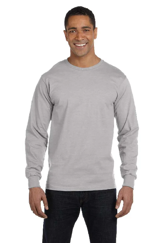 Closeout Sale Hanes Mens ComfortSoft Long Sleeve Crewneck T-Shirt - Light Steel Grey Closeout Sale Hanes Mens ComfortSoft Long Sleeve Crewneck T-Shirt - Light Steel Grey