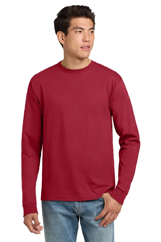 Clearance Sale Hanes Mens ComfortSoft Long Sleeve Crewneck T-Shirt - Deep Red