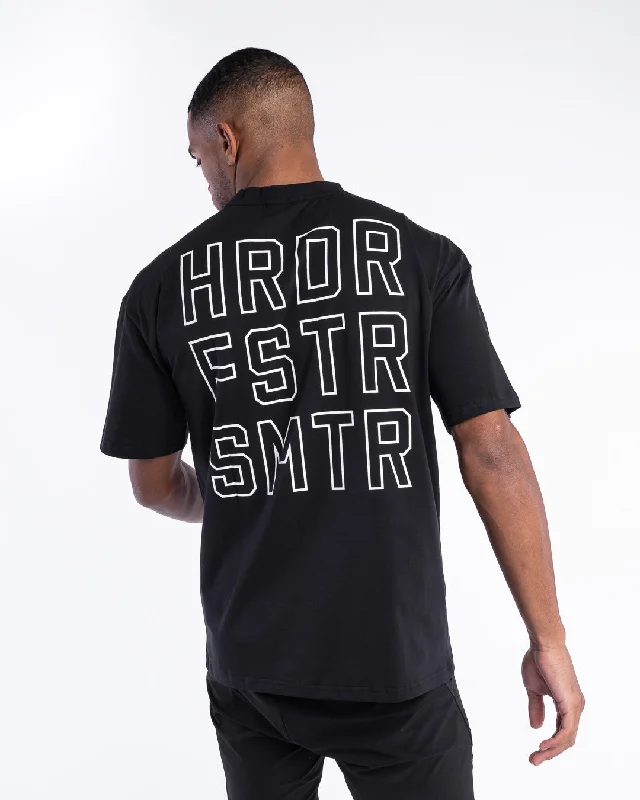 Don't Delay HRDR FSTR SMTR Oversized T-Shirt - Black