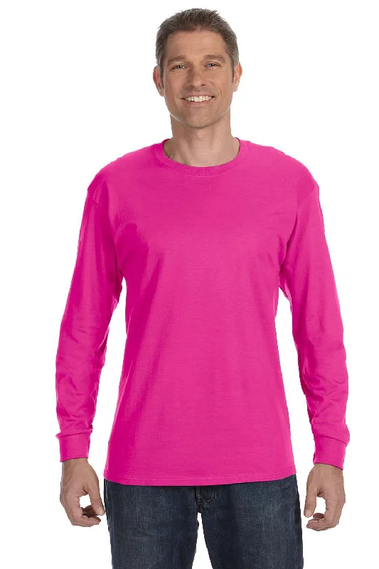 Price Drop Jerzees Mens Dri-Power Moisture Wicking Long Sleeve Crewneck T-Shirt - Cyber Pink Price Drop Jerzees Mens Dri-Power Moisture Wicking Long Sleeve Crewneck T-Shirt - Cyber Pink