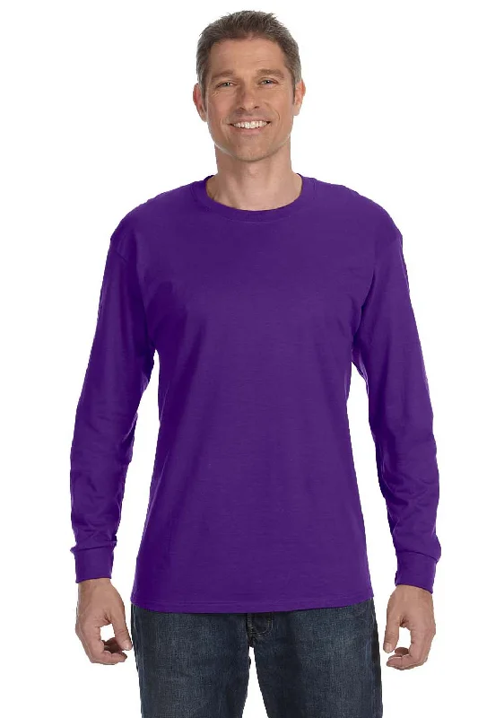Discount Extravaganza Jerzees Mens Dri-Power Moisture Wicking Long Sleeve Crewneck T-Shirt - Deep Purple Discount Extravaganza Jerzees Mens Dri-Power Moisture Wicking Long Sleeve Crewneck T-Shirt - Deep Purple