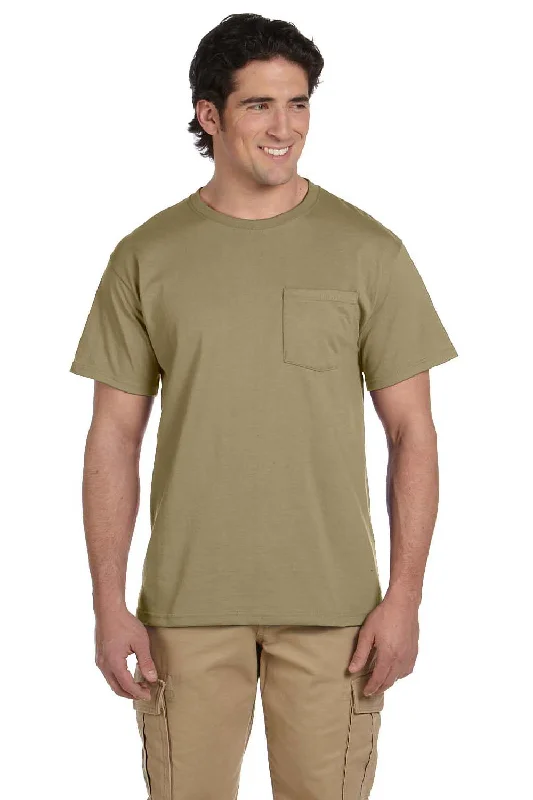 Seasonal Clearance Jerzees Mens Dri-Power Moisture Wicking Short Sleeve Crewneck T-Shirt w/ Pocket - Khaki Seasonal Clearance Jerzees Mens Dri-Power Moisture Wicking Short Sleeve Crewneck T-Shirt w/ Pocket - Khaki