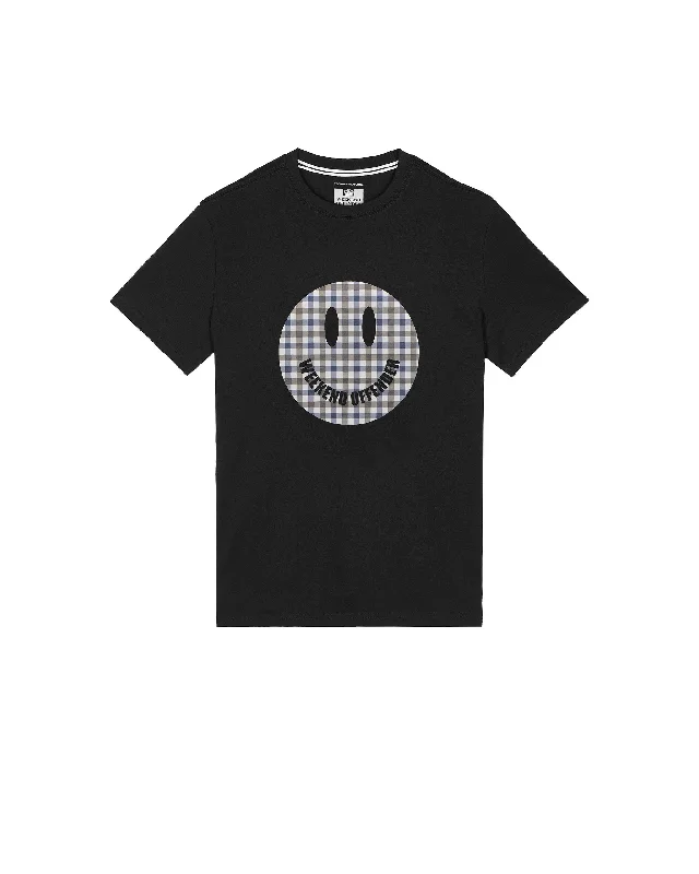 Don't Wait Kids Tambay T-Shirts Black/Mid House Check