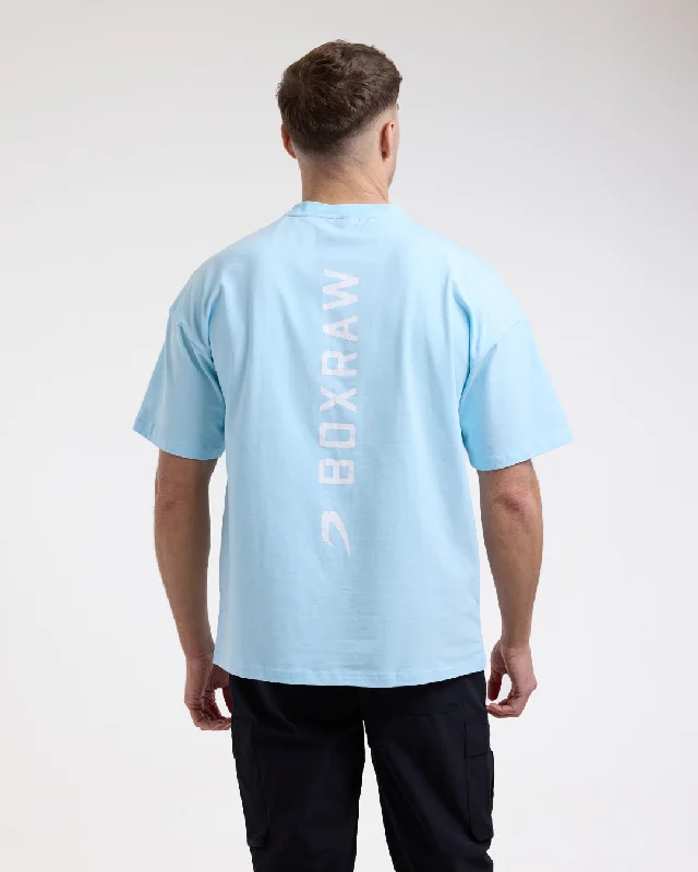 Final Markdown Lineal Oversized T-Shirt - Baby Blue