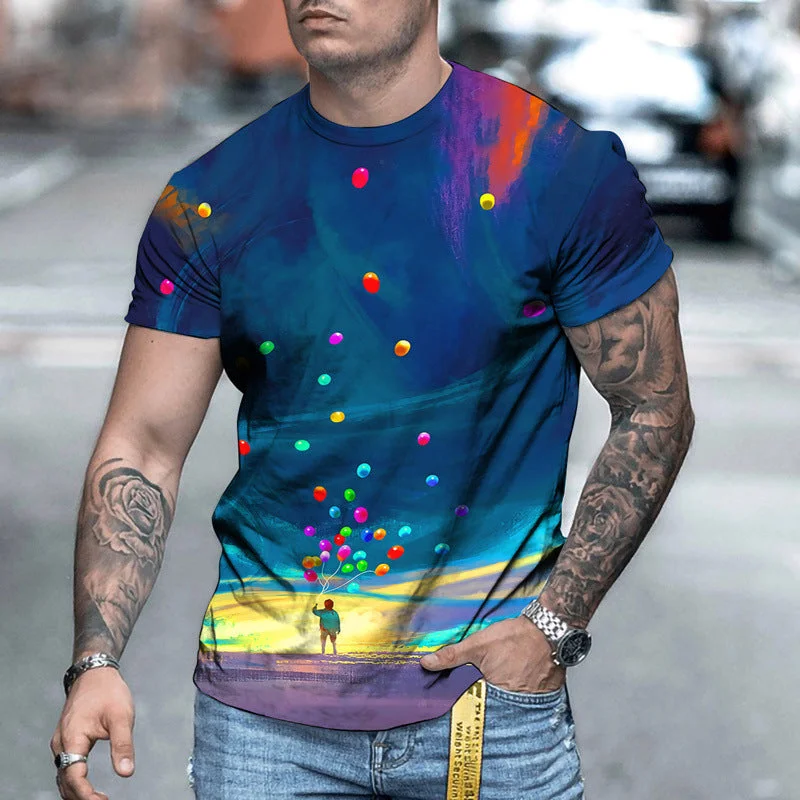 Reduced Prices Men 3D Graphic Casual T-shirt