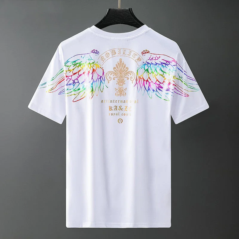 Special Price Men S Hot Stamping Process Men S Fashion Brand Off Shoulder Short Sleeved T Shirt Men
