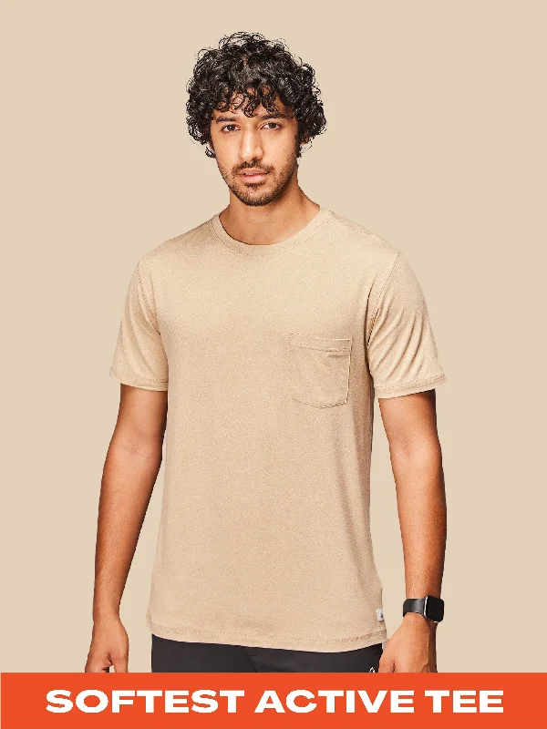 Steals and Deals Active Soft Tee Light Brown