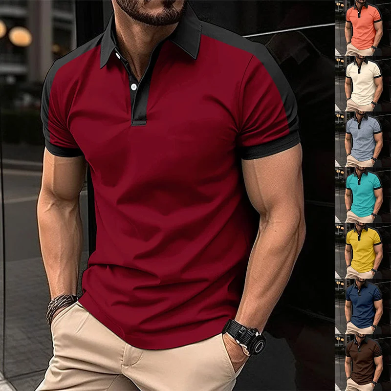 Price Cut Men's Casual Polo Shirts Short Sleeve Business Shirt Summer