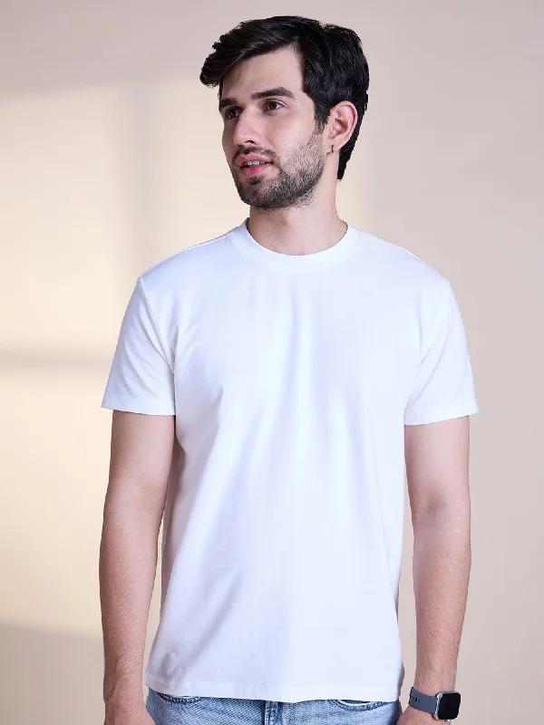 Special Offer Anti Stain & Anti Odor Cotton Round Neck Tee - White