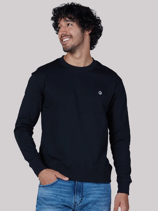 Weekend Deals to Make You Smile Classic Cotton All-Weather Sweatshirt – Black