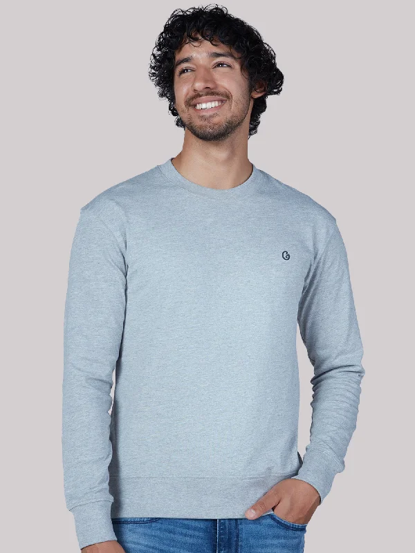 Your Weekend, Your Savings Classic Cotton All-Weather Sweatshirt – Grey Melange