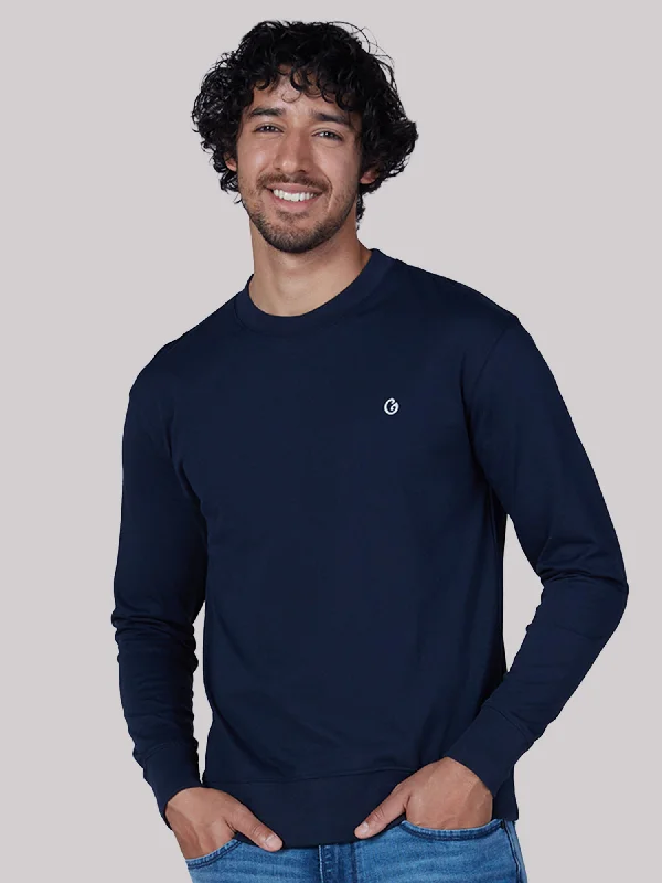 Weekend Extravaganza: Shop Now Classic Cotton All-Weather Sweatshirt – Navy