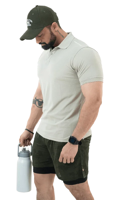 Overstock Beige Mars Polo T-shirt
