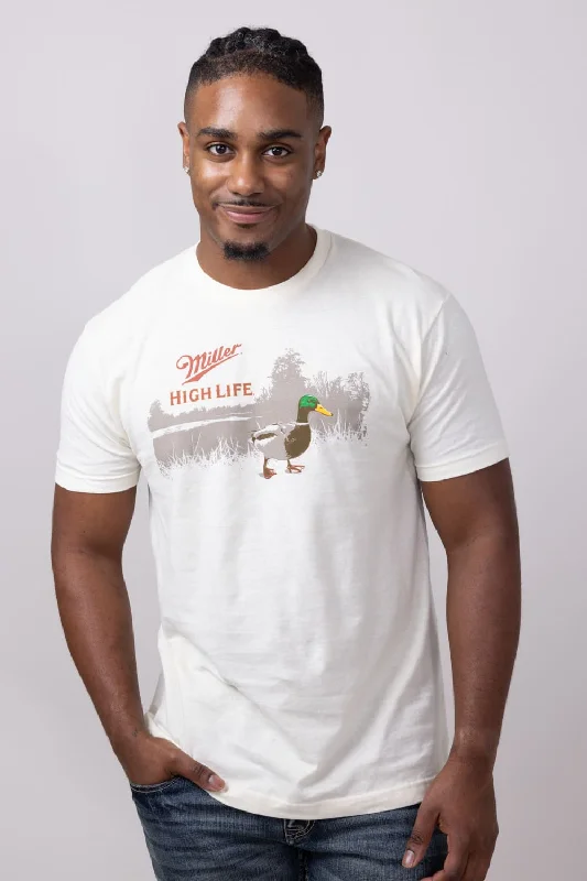 Discount Extravaganza Miller Wildlife Duck T-Shirt for Men in Cream | 16148_608A-CREAM Discount Extravaganza Miller Wildlife Duck T-Shirt for Men in Cream | 16148_608A-CREAM