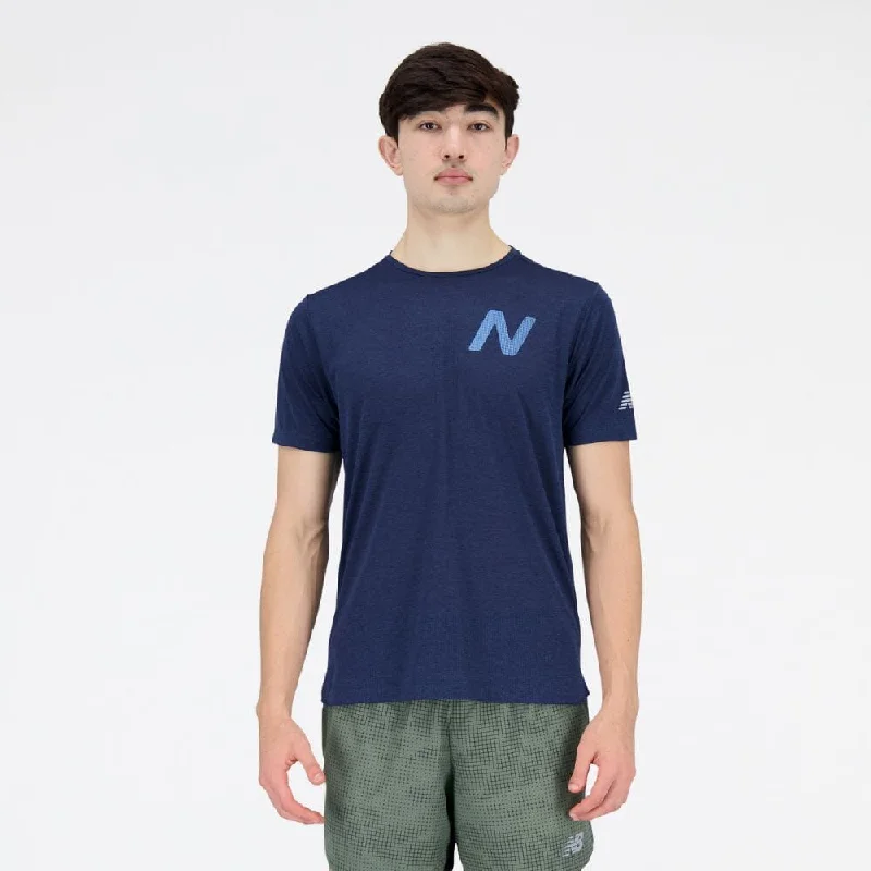 Weekend Discounts to Enjoy New Balance Men's Graphic Impact Run Short Sleeve