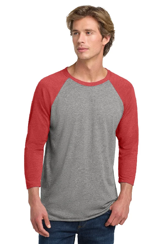 Exclusive Offers Next Level Mens Jersey 3/4 Sleeve Crewneck T-Shirt - Heather Grey/Vintage Red Exclusive Offers Next Level Mens Jersey 3/4 Sleeve Crewneck T-Shirt - Heather Grey/Vintage Red