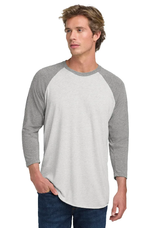 Super Sale Next Level Mens Jersey 3/4 Sleeve Crewneck T-Shirt - Heather White/Heather Grey Super Sale Next Level Mens Jersey 3/4 Sleeve Crewneck T-Shirt - Heather White/Heather Grey