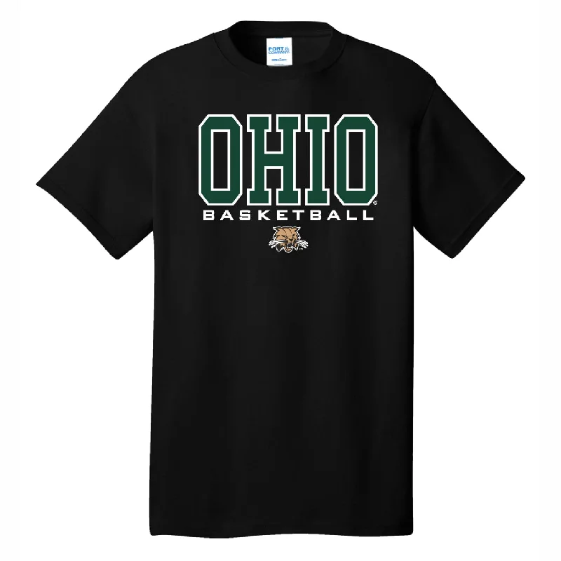 Shop the Weekend Away Ohio Basketball Block Letter Black T-Shirt