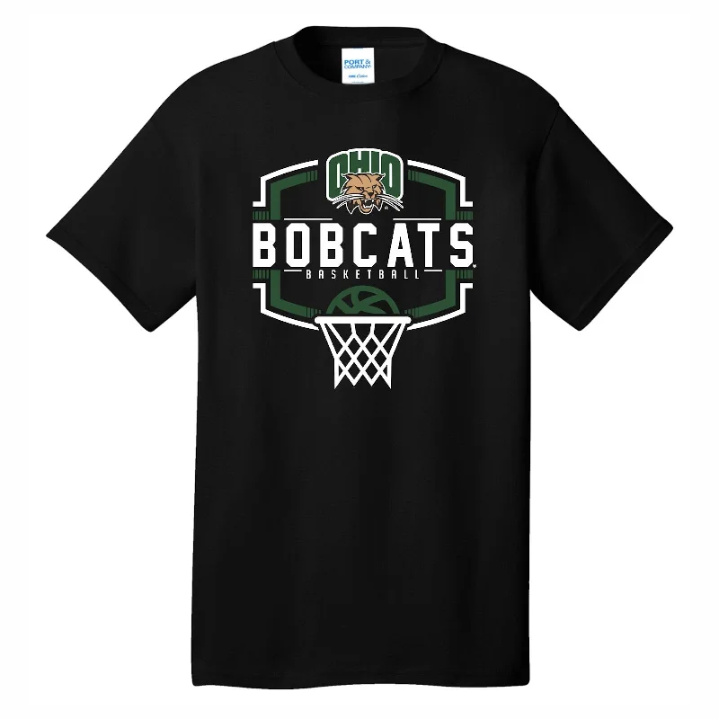 Bargain Prices Ohio Bobcats Basketball Hoop Attack Cat T-Shirt