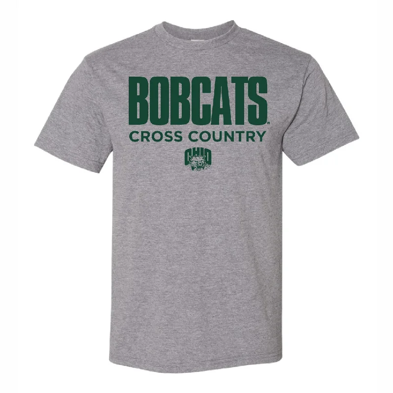 Weekend Deals to Make You Smile Ohio Bobcats Cross Country Grey T-Shirt