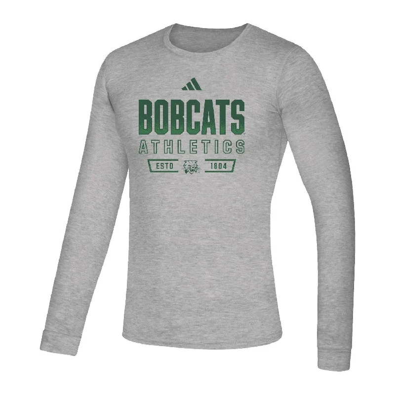 Weekend Offers That Please Ohio Bobcats Men's Adidas Grey Athletics Long-Sleeve T-Shirt Weekend Offers That Please Ohio Bobcats Men's Adidas Grey Athletics Long-Sleeve T-Shirt
