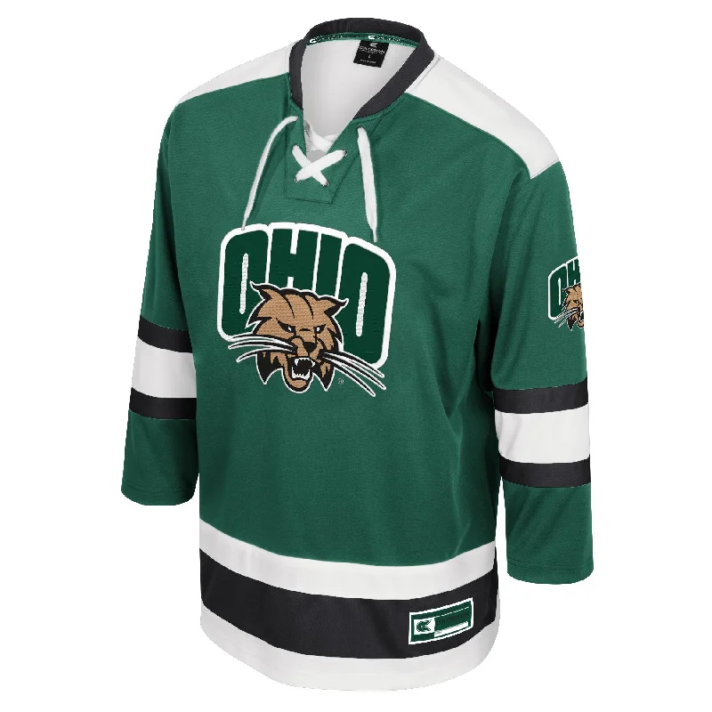 Weekend Offers That Shine Ohio Bobcats Men's Green/White Hockey Jersey