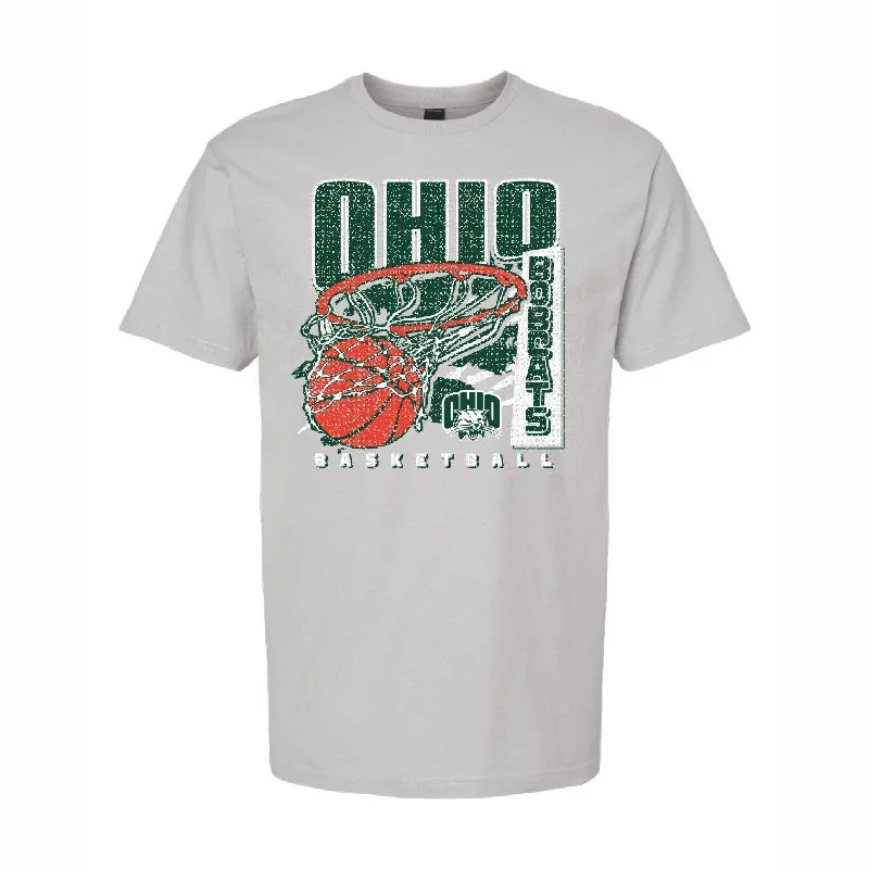 Weekend Bargains to Relish Ohio Bobcats Men's Retro Splatter Basketball T-Shirt