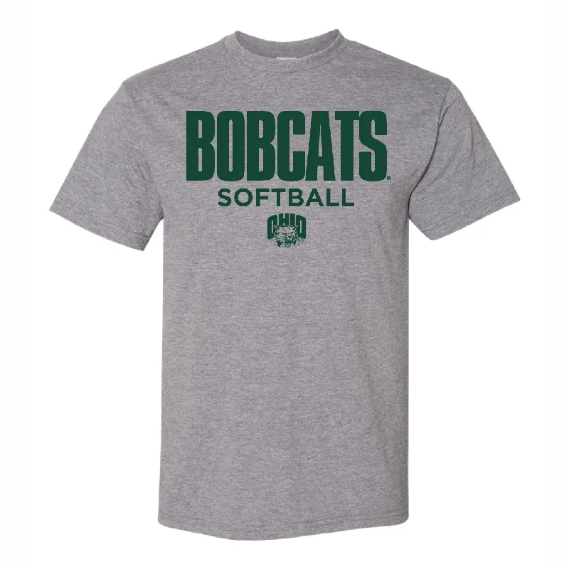 Weekend Price Cuts Galore Ohio Bobcats Softball Grey T-Shirt