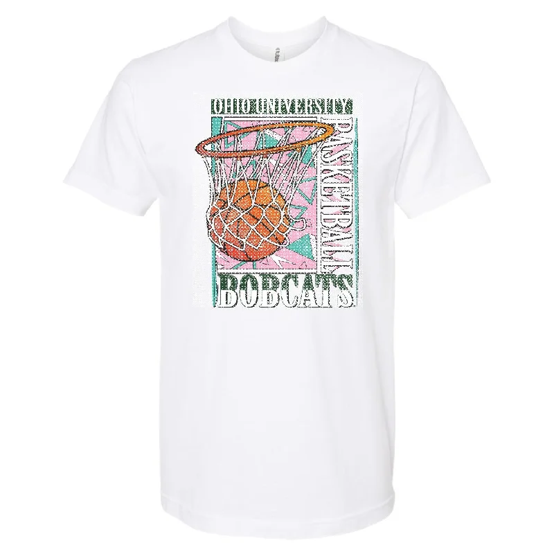 Closeout Ohio Bobcats 90's Vintage Basketball T-Shirt