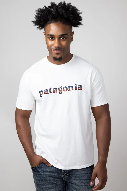 Best Seller Patagonia Men’s ’73 Logo T-Shirt in Birch White | 37776-BCW