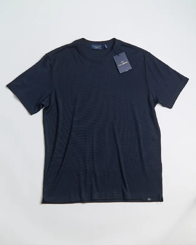 Bargain Prices Aqua Interlock Cotton T-Shirt With Shark Label