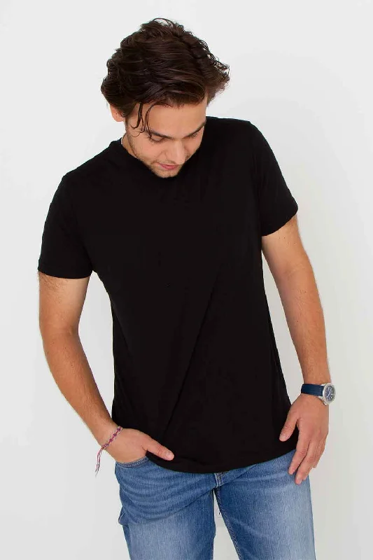 Can't Miss Basic Crewneck Tee for Men in True Black | 3750-TRUEBLACK