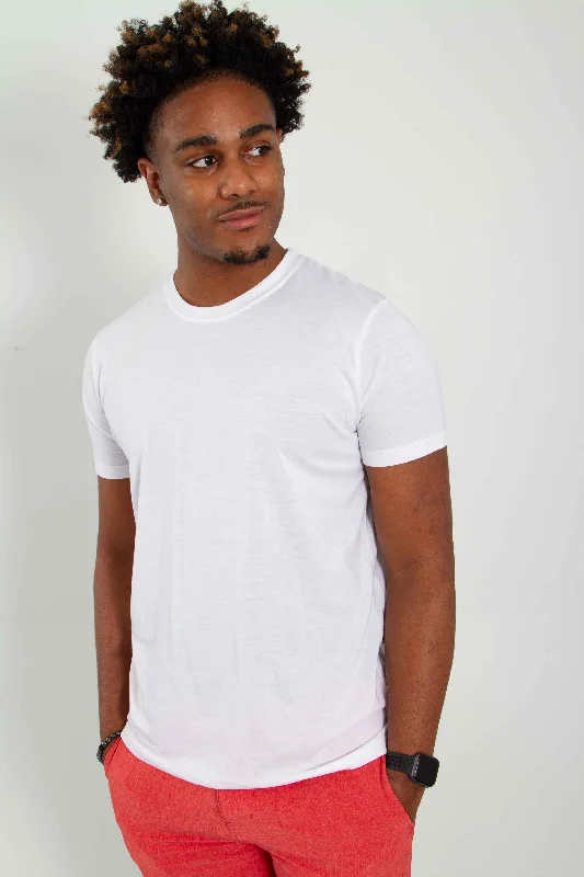 Best Bargains Basic Crewneck Tee for Men in White | 3750-TRUEWHITE