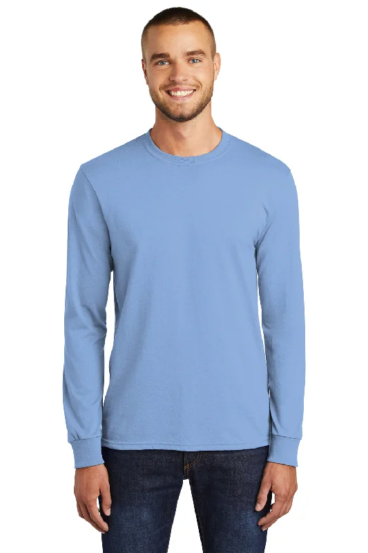 Weekend Discounts You Deserve Port & Company Mens Core Long Sleeve Crewneck T-Shirt - Light Blue Weekend Discounts You Deserve Port & Company Mens Core Long Sleeve Crewneck T-Shirt - Light Blue