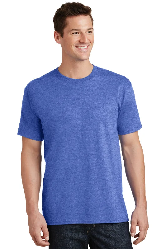 Take Advantage Port & Company Mens Core Short Sleeve Crewneck T-Shirt - Heather Royal Blue Take Advantage Port & Company Mens Core Short Sleeve Crewneck T-Shirt - Heather Royal Blue