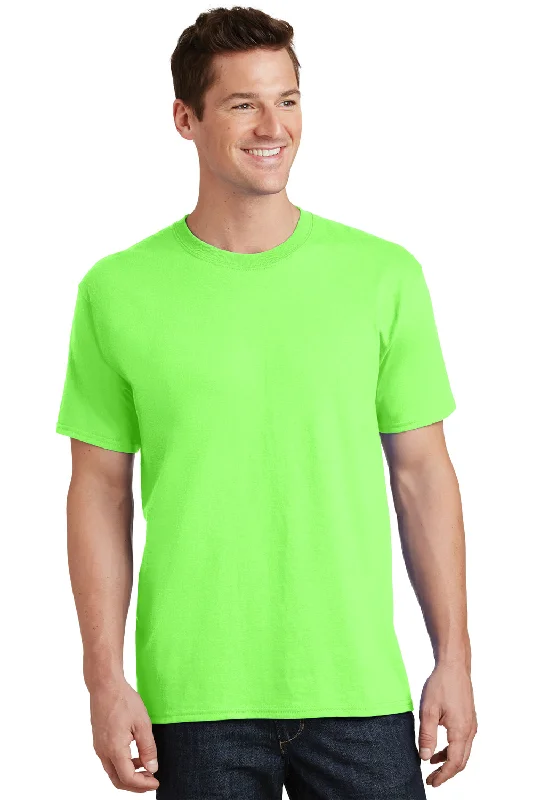 Weekend Deals That Impress Port & Company Mens Core Short Sleeve Crewneck T-Shirt - Neon Green
