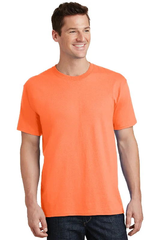 Quick Sale Port & Company Mens Core Short Sleeve Crewneck T-Shirt - Neon Orange