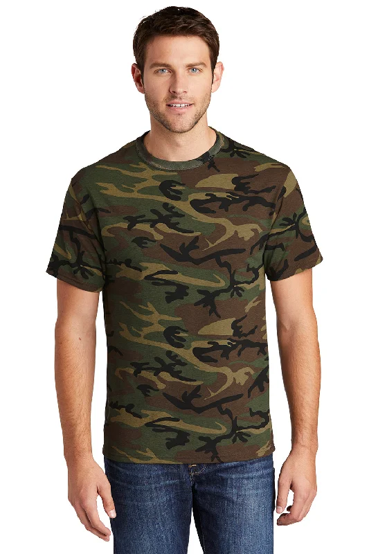 Weekend Offers That Dazzle Port & Company Mens Core Short Sleeve Crewneck T-Shirt - Military Camo
