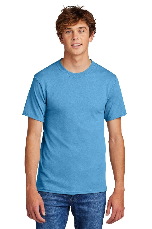 Year-End Deals Port & Company Mens Core Short Sleeve Crewneck T-Shirt - Aquatic Blue