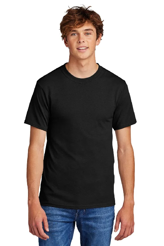 Flash Deals Port & Company Mens Core Short Sleeve Crewneck T-Shirt - Jet Black