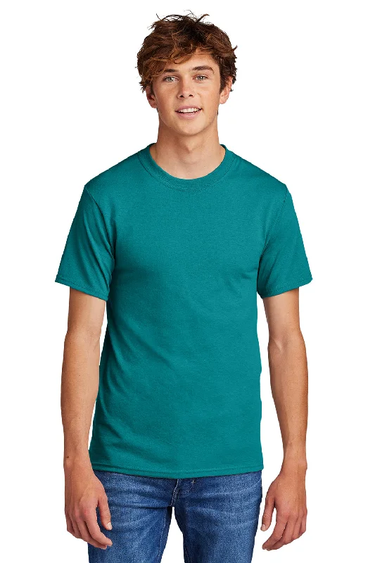Deal Mania Port & Company Mens Core Short Sleeve Crewneck T-Shirt - Jade Green